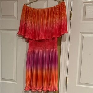 Muse Multicolor Off-Shoulder Dress